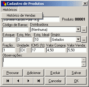 Cadastro de Produtos